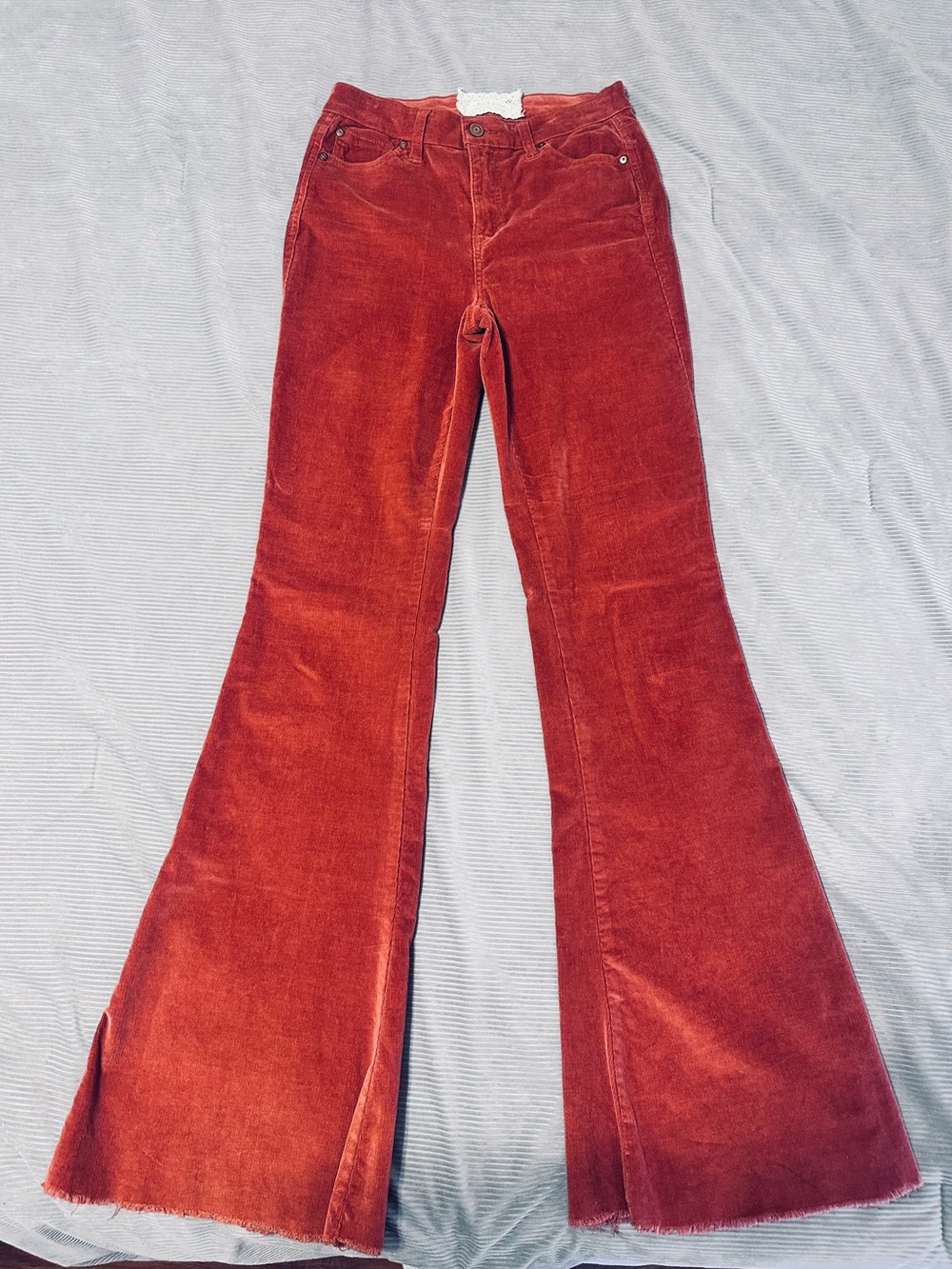 Altar’d State Corduroy High-Rise Flare Pants in Terracotta/Rust NWOT Size 26/3